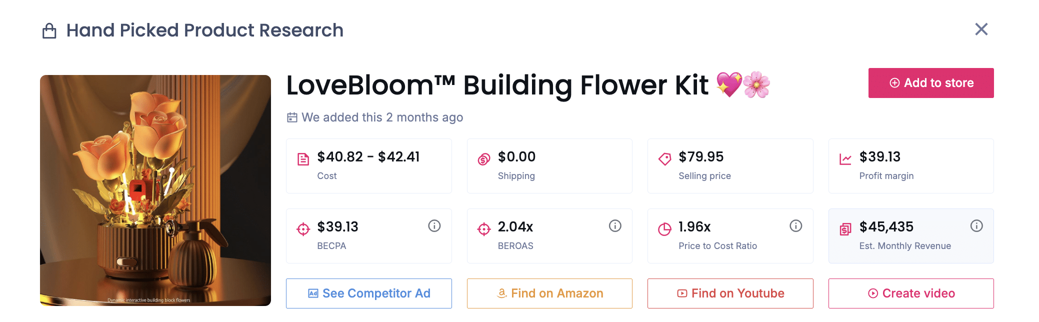 Flame Bloom Building Flower Kit